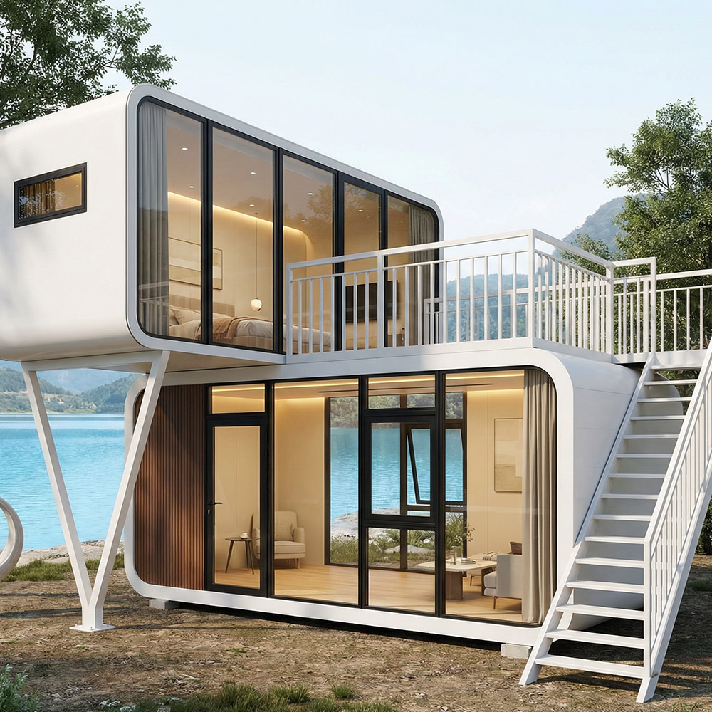 Bærbar Smart Outdoor Space Capsule Dwelling med adgangstrapper