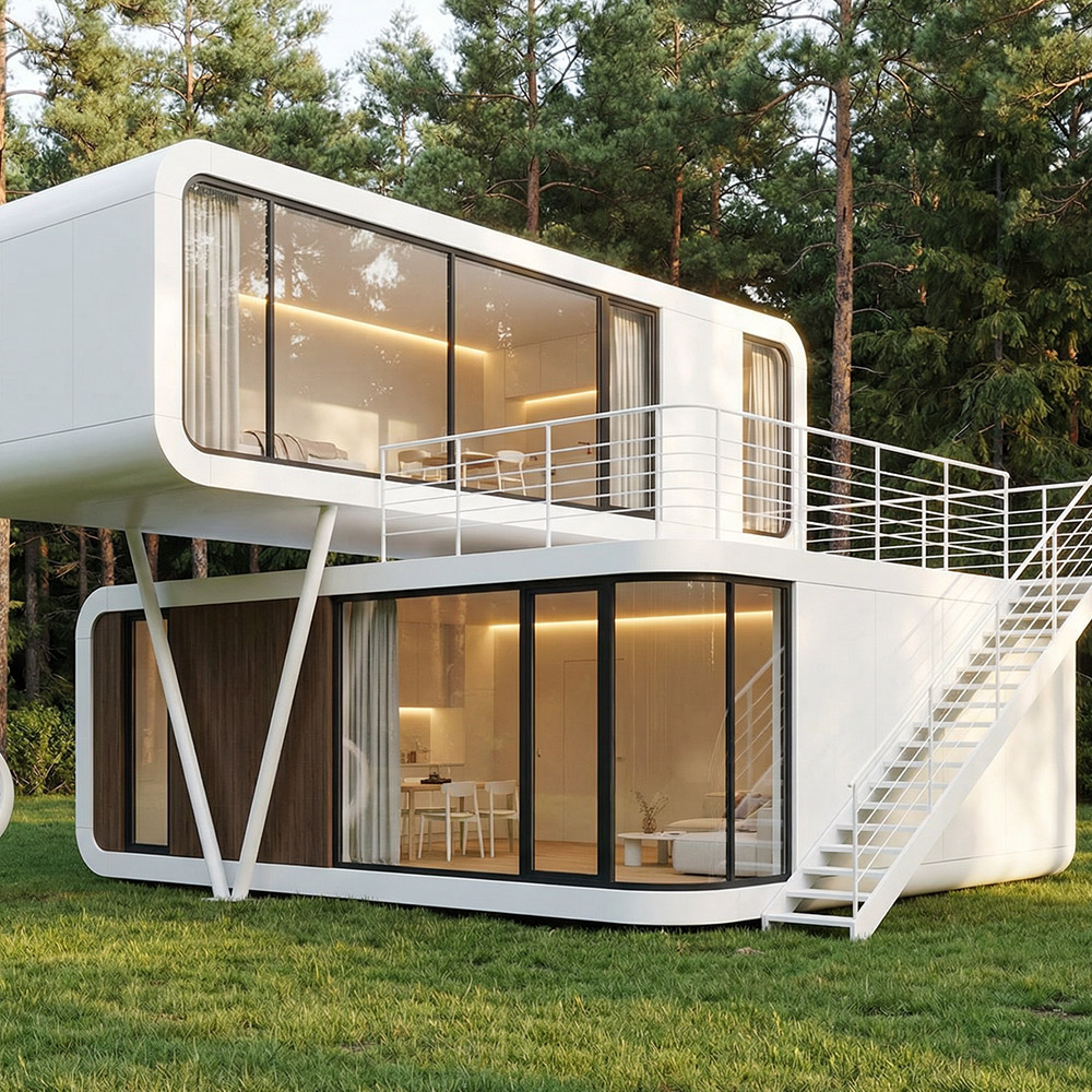 Bærbar Smart Outdoor Space Capsule Dwelling med adgangstrapper