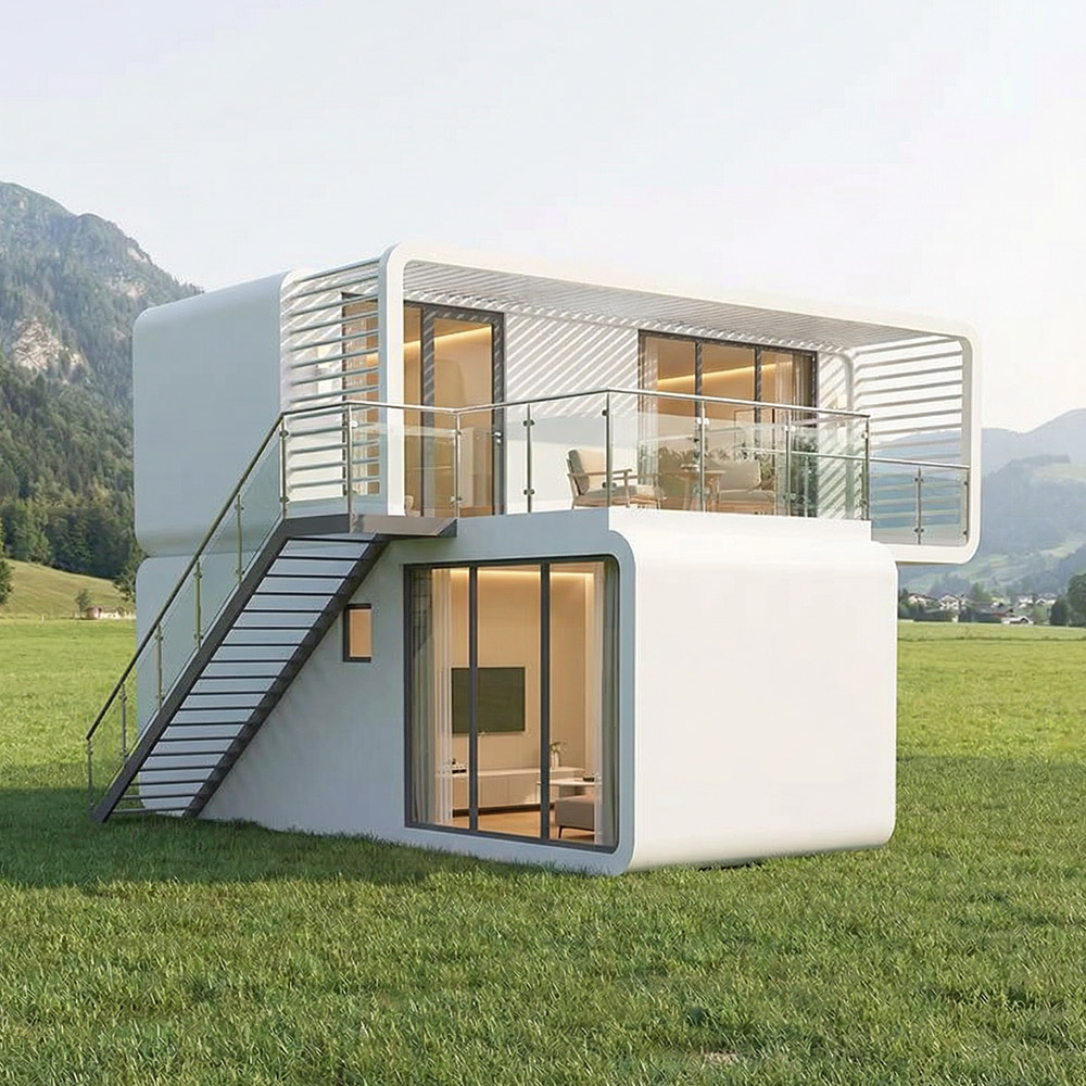 Bærbar Smart Outdoor Space Capsule Dwelling med adgangstrapper